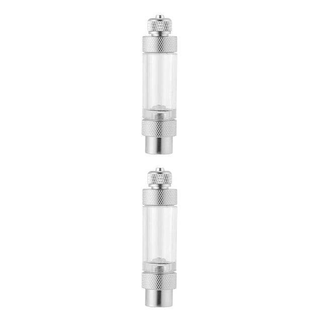 Youkk Aluminium High Quality Aquarium CO2 Regulator Bubble Counter Single/Double silver 8cm 2Set