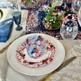 thumbnail image 2 of STP GOODS Bullfinches Glass Appetizer Plate Set of 6 Pcs 7.5" (19 cm) Service for 6 Winter Fun Dessert Plates, Christmas Dinnerware, Clear Red, 2 of 6
