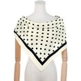 thumbnail image 2 of INSPIRE CHIC Women Polka Dots 35" Scarf Satin Silk Like Square Neckerchief Head Wrap Bandanas 35.4x35.4" Beige, 2 of 6