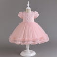 thumbnail image 2 of NIEWTR Robe Tutu à Ourlet Haut-Bas pour Tout-Petite Fille Bébé Princesse Anniversaire Flower Girl Robe d'Été de Fête (Rose, 2-3 Ans), 2 of 9