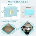 thumbnail image 2 of Gynky Makeup Bag Toiletry Bag Organizer Personalized Initial Make up Cosmetic Bags Travel Essentials for Birthday Christmas Girl Women Girlfriend Teacher Valentines Day Gifts, 2 of 9