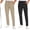 Black & Kahki, variant on 2-Pack SPECIAL MAGIC Men's Stretch Golf Pants with Zipper Pockets, Waterproof Lightweight Slim Fit Work Travel Pants