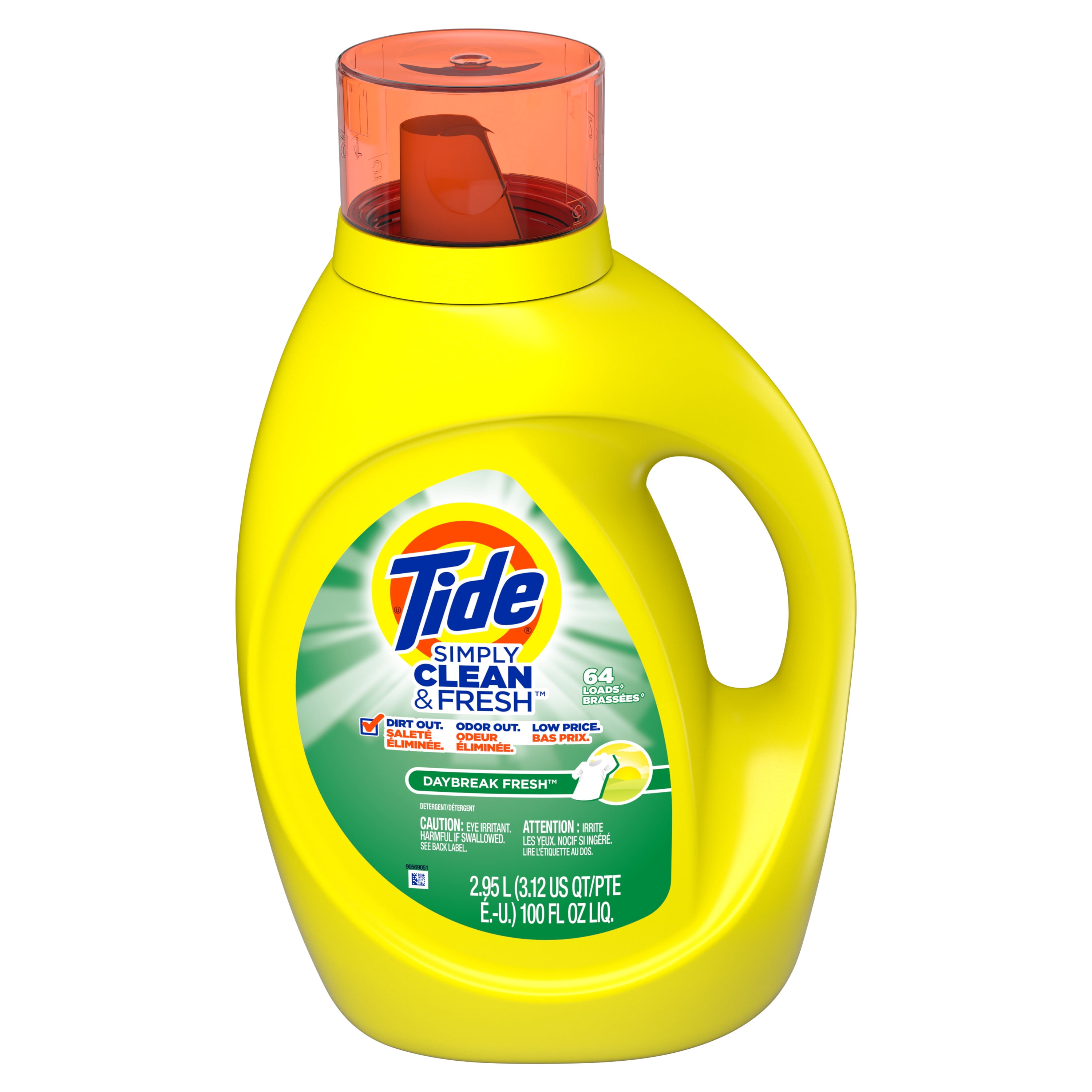 Tide Simply Clean & Fresh HE Liquid Laundry Detergent, Daybreak Fresh Scent, 64 Loads 100 Oz