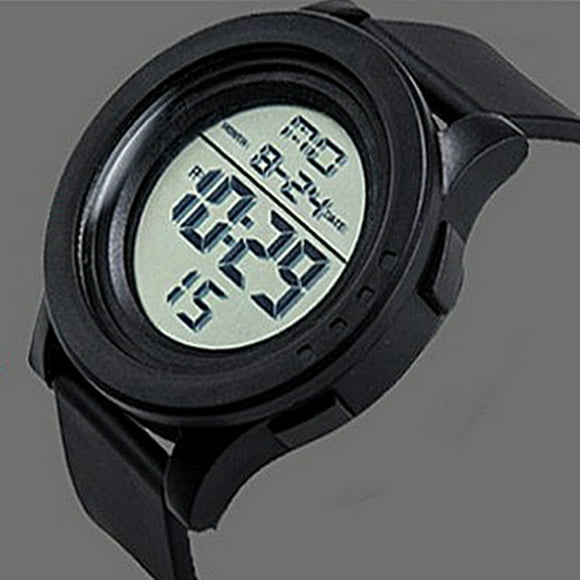 OUNONA 1Set Outdoor Watch Black Digital Watch LED Display with Day Date Month for Sports and Diving