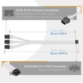 thumbnail image 4 of Cable De Extensión Pci-E 5.0 Cable de extensión PCI-e 5.0 Cable de 30 cm para GPU RTX 3090Ti 4070Ti 4080 4090 (Blanco), 4 of 9