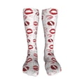 thumbnail image 5 of JUNZAN Fun Novelty Knee Warmer High Socks Red Lips Design, 5 of 8