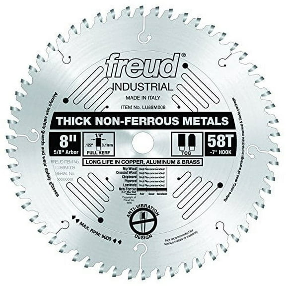 Freud LU89M008: 8" x 48T Thick Stock Aluminum Metal Blade