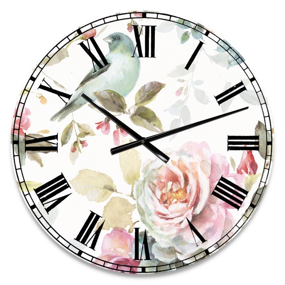 Designart Oversized Multicolor Analog Round Modern Traditional Wall Clocks, CLM30835-C23