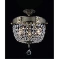 thumbnail image 2 of CWI Lighting Brass 3 Light Bowl Flush Mount With Antique Brass Finish, 2 of 4