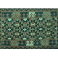 thumbnail image 1 of Ahgly Company Machine Washable Indoor Rectangle Oriental Turquoise Blue Traditional Area Rugs, 6' x 9', 1 of 4
