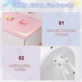 thumbnail image 6 of Ktaxon Kids' Wooden Vanity Table and Stool Set, Princess Makeup Dressing Table,Children's Furniture, Girls Gift, White, 6 of 9