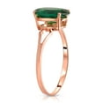 thumbnail image 3 of Galaxy Gold 1.90 Carats 14K Solid Rose Gold Emerald Solitaire Ring with Genuine Vibrant Emerald Brilliant Cut Anniversary Engagement Promise Valentines for Her Him Unisex Ring (8), 3 of 3