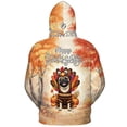 thumbnail image 2 of Happy Thanksgiving Pug Turkey Costume Pumpkins Autumn Leaves All Over Print 3D Hoodie Unisex Merch Hoodies Dog Lover Gifts - 13014, 2 of 6