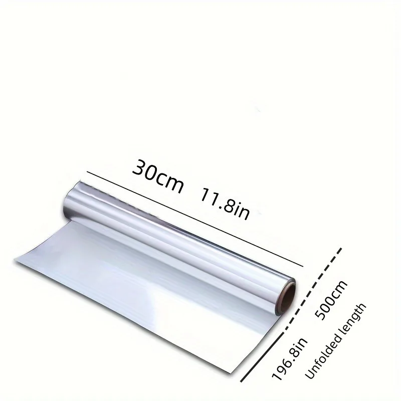 One roll of aluminum foil, micrometer thickness, can choose from regular thickened models, food grade kitchen tin foil paper, su