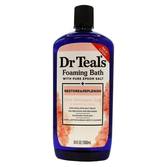 Dr Teals Epsom Salt Foaming Bath Pink Himalayan 34 Oz.