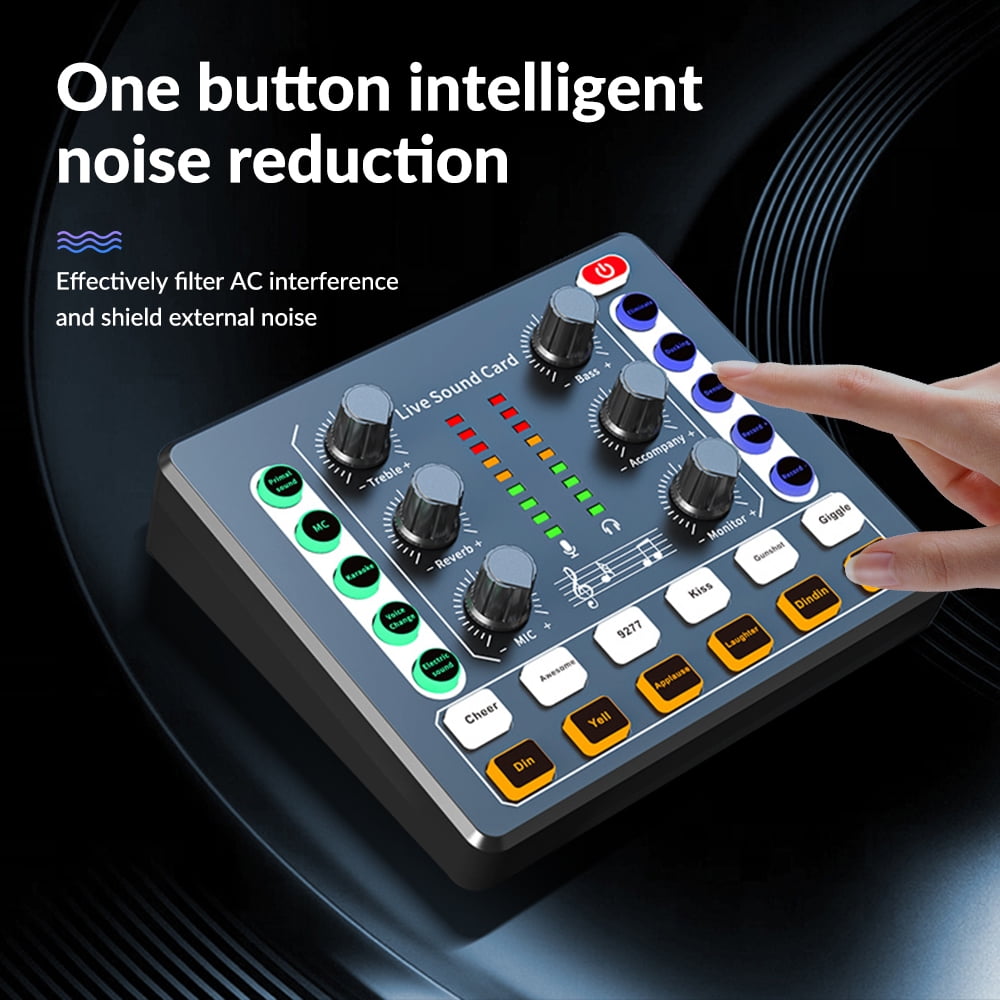 Podcast Equipment Bundle, Recording Studio Package Perfect for Recording, Broadcasting, Live Streaming, M8 Voice Changer with BM-800 Microphone, Black