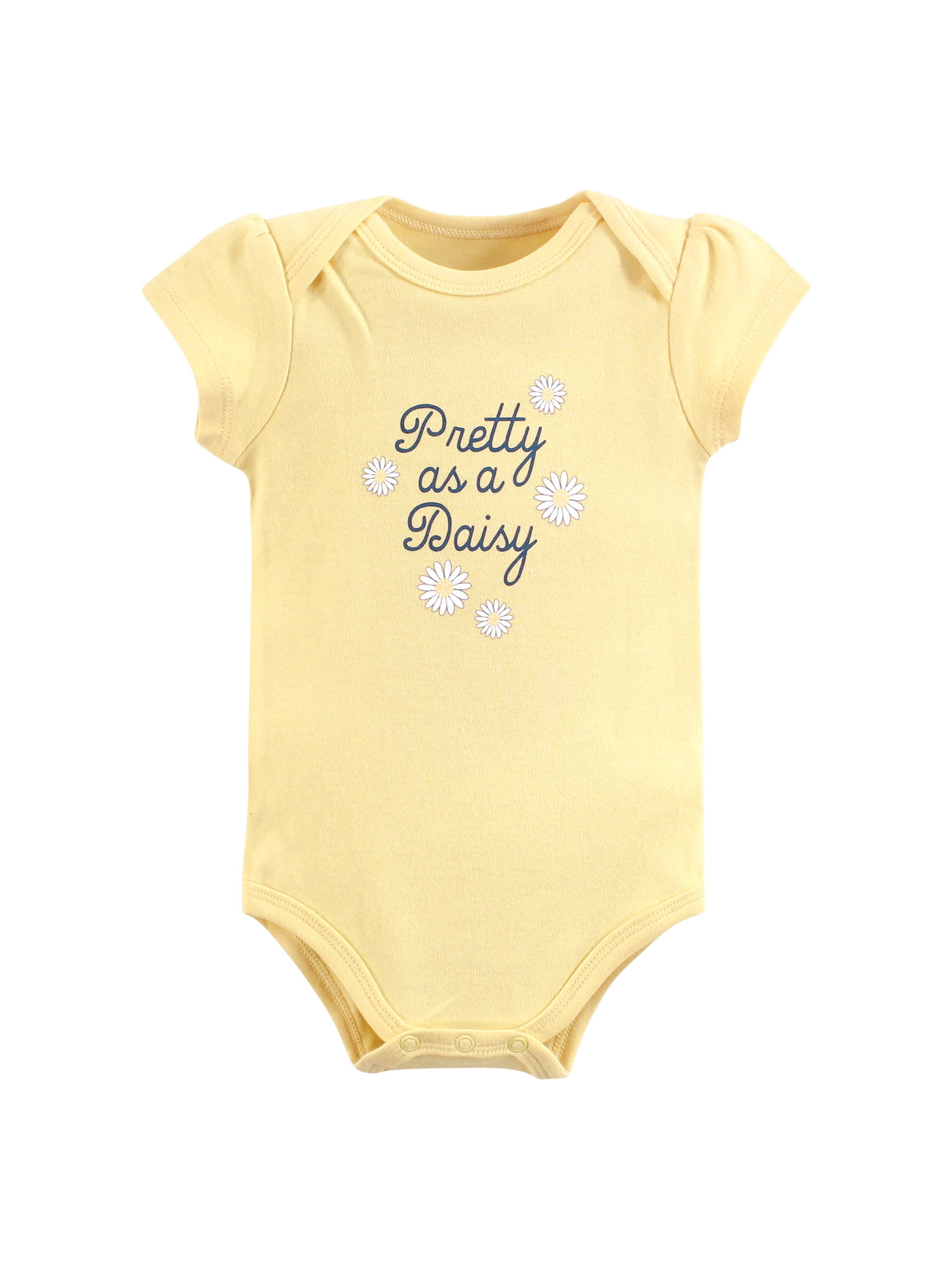 Hudson Baby Short Sleeve Bodysuits, 5-Pack, Newborn- 24 Months