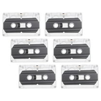 CRAFTHROU 6 Pcs Blank Cassette Tapes for Recording Rectangular Plastic for Family Members