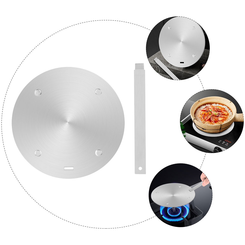 Yongwei Glass Cookware Set with Stainless Steel Induction Plate and Removable Handle