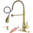 thumbnail image 4 of Kitchen Faucet with Soap Dispenser  or Hole Kitchen Faucets with Sprayer  Kitchen Sink Faucets  Stainless Steel  High Arc RV Faucet with Mode Spray  Pull Down Faucet for Sink, 4 of 4