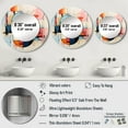 thumbnail image 5 of Designart "Colorful Mid Century modern Fusion IV" Abstract Collages Multi-Color Large Round Mirror - Round Mirror Wall Décor - Mid-Century Round Printed Mirror 23" x 23" Inch, 5 of 6
