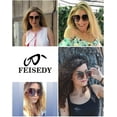 thumbnail image 4 of FEISEDY Women Large Hexagon Inspired Sunglasses Fashion Irregular Design Style Geometric B2503, 4 of 5