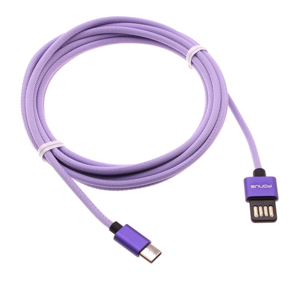 10ft USB-C Cable for OnePlus Nord N300/N20/10T 5G Phones - Purple Extra Long Fast Charger Power Cord Type-C Compatible With OnePlus Nord N300 5G/N20 5G, 10T 5G Models