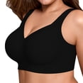 thumbnail image 2 of Women's Bra Black Comfortable Everyday Wear with Adjustable Straps, 2 of 8