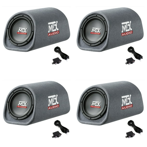 MTX RT8PT 8" 240W Loaded Subwoofer Enclosure Amplified Tube Vented (4