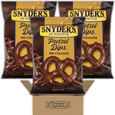 Snyder Pretzel Dips Bundle Pack - Milk Chocolate - 3 Individually Sealed 5 Ounce Bags - Pretzels Covered in Milk Chocolate - For Snacks, Lunches, Movies in Cornershop Confections Pack