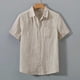 thumbnail image 1 of Playera Elvqul Caballero Beige Casuales Manga Corta sin Estampado Solapa, 1 of 7
