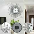 thumbnail image 2 of Luxury Art Wall Clock Watch Metal Crystal Battery Operated Home Decor 60x60cm, 2 of 10