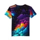 thumbnail image 4 of Blusas y camisas de manga corta con cuello redondo Camiseta estampada de manga corta con estampado de estrellas para niños Cuello redondo Manga corta Casual Versátil Para niñas Top de poliéster, 4 of 5