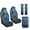 Blue Rose & Starry Night, variant on Xixirimido Car Seat Covers Front Seats Only with Belt Covers Armrest Box Cover 5Pcs Set for SUV Sedan Van Truck PU Leather Seat Protector Automotive Accessories, Cow Leather Print