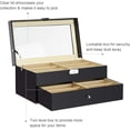 thumbnail image 5 of Caja de almacenamiento para gafas, joyero, soporte para exhibición de gafas de sol, organizador de gafas, joyería de cuero PU (12 compartimentos), 5 of 5