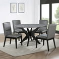 thumbnail image 4 of Steve Silver Amy Gray Faux Marble 48-inch Round Dining Table, 4 of 10