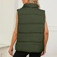 thumbnail image 2 of Cutuoiiu Puffer Coats for Women Stand Up Collar Warm Vest Zipper Pockets Coats Gifts, 2 of 9