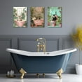 thumbnail image 2 of Hieng Kids Bathroom Wall Art Animal Bathroom Decor Funny Bathroom Posters Animals in the Bathtub Pictures Tropical Jungle Bath Wall Decor (Framed canvas), 2 of 6