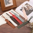 thumbnail image 4 of Uxcell 6 Pcs Marcador de Cuero, Marcadores de Libros Clásicos Cosidos para Lectores Amantes de los Libros, Accesorios para Hombres Mujeres Profesores, Caqui, 4 of 6