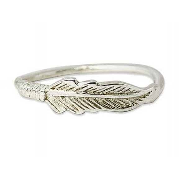 Heaven Crafts Silver Leaf Ring 925 Sterling Silver Handmade Nature Feather Ring For Women Gift Ring
