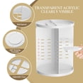 thumbnail image 4 of Makeup Organizer 360 rotating, Adjustable Skincare Organizers with Brush Holder, Cosmetics Display Cases for Vanity Bathroom Countertop Large Capacity Carousel Make up Caddy Shelf (White), 4 of 6