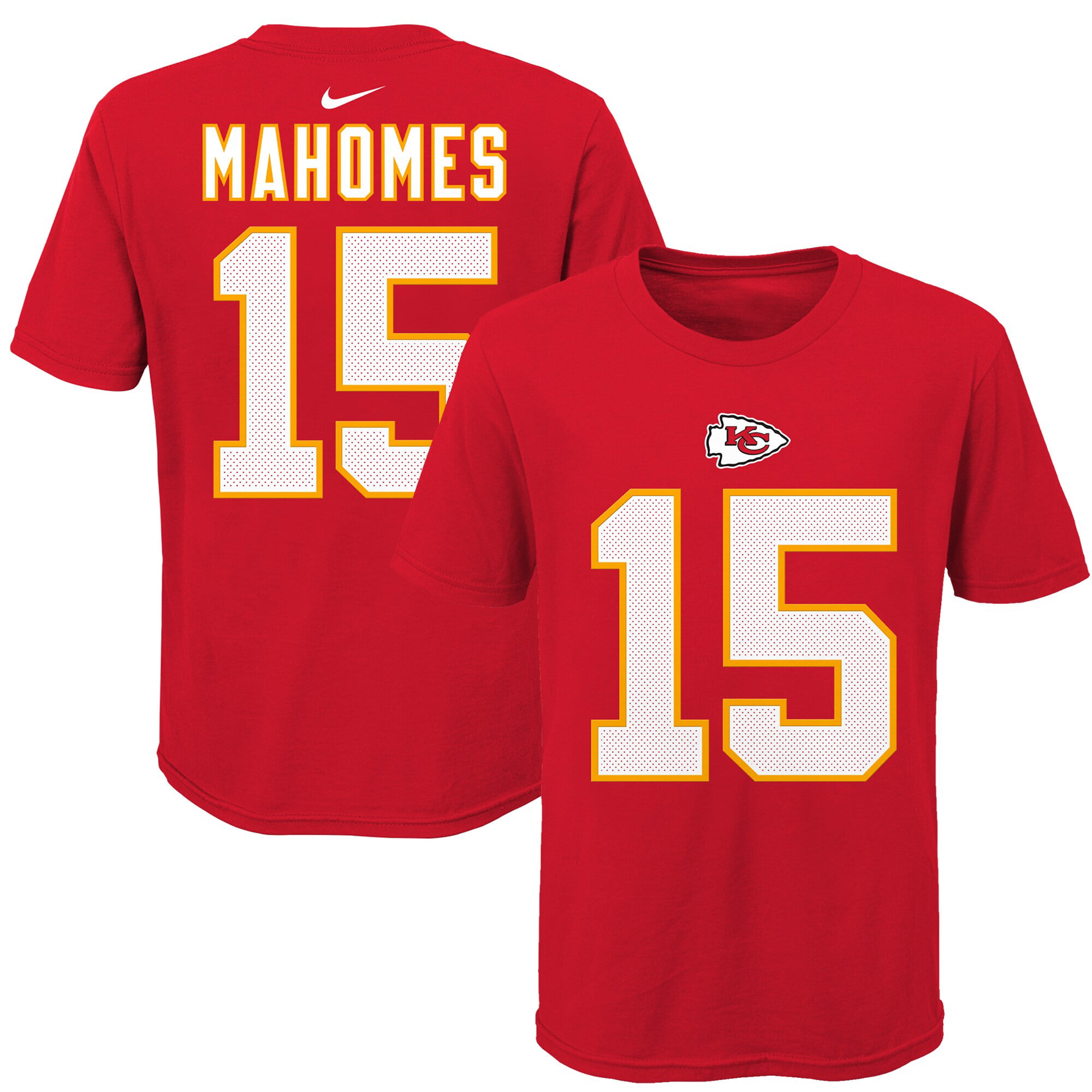 Patrick Mahomes Kansas City Chiefs Nike Youth Logo Player Name & Number T-Shirt - Red - Walmart