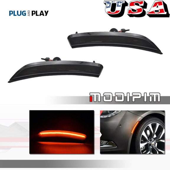 2 Pieces Side Marker Corner LED Amber Indicator Lights for 2015 2016 2017 for for CHRysler 200-