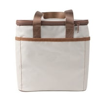 Large Insulated Picnic Bag, Waterproof Cooler Bag for Food and Beverages, Reusable Portable Lunch Bag with Multi-Compartment Storage for Work, Travel, and Outdoor Dining.