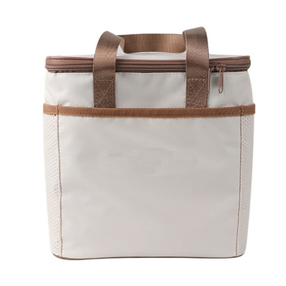 Large Insulated Picnic Bag, Waterproof Cooler Bag for Food and Beverages, Reusable Portable Lunch Bag with Multi-Compartment Storage for Work, Travel, and Outdoor Dining.