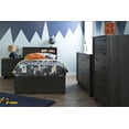 thumbnail image 2 of South Shore Fynn Twin Storage Bed and Bookcase Headboard Set, in Gray Oak, 2 of 10