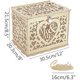 thumbnail image 2 of Titular de la caja de dinero de la tarjeta de regalo de boda con la señal, cajas de tarjetas de regalo de bricolaje de madera rústica grande con cerradura oso de fresa Hogar, 2 of 5
