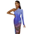 thumbnail image 5 of Underwater coral reef Half Dleeve Split Dress bandage dress elegant women"s dresses sale, 5 of 6