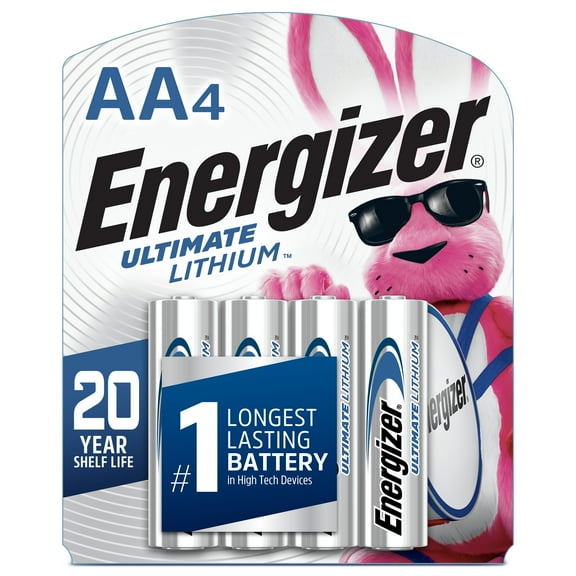 Energizer Ultimate Lithium AA Batteries, Double A Batteries (4 Count) - 2 Pack