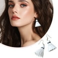 thumbnail image 2 of Creative Personality Funny Lifelike White Badminton Earrings Alternative Ear Accessories, 2 of 8